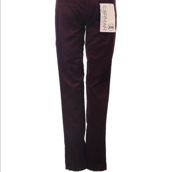 NEW Carmar Maroon Denim Blue Jean Jeggings 26 - Picture 4 of 5